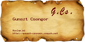 Gunszt Csongor névjegykártya